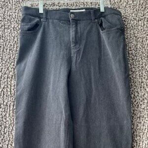JONES NEW YORK Dark Grey Denim Stretch Pants